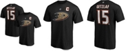 Fanatics Men's Ryan Getzlaf Black Anaheim Ducks Team Authentic Stack Name and Number T-shirt
